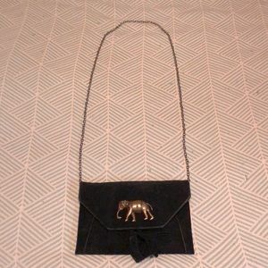 Suede elephant purse